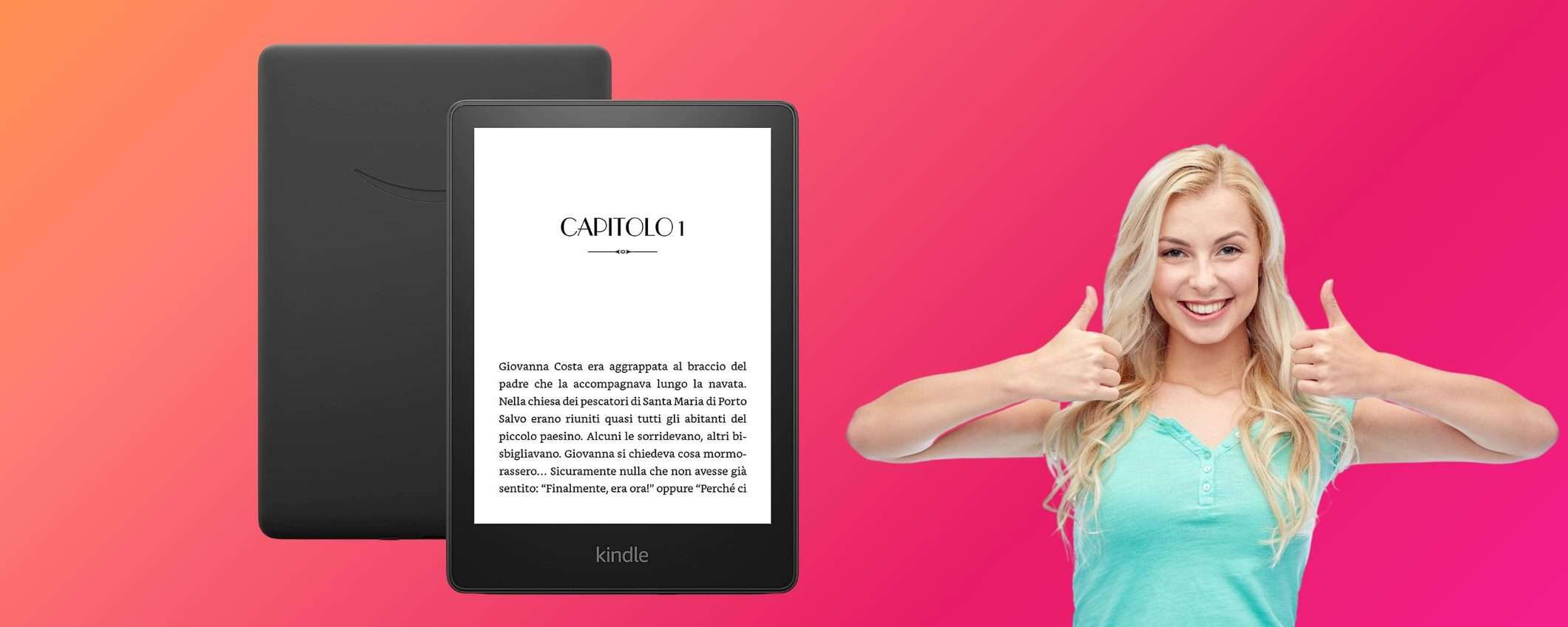 Kindle Paperwhite 16 GB: libri infiniti e uno sconto di 20 euro