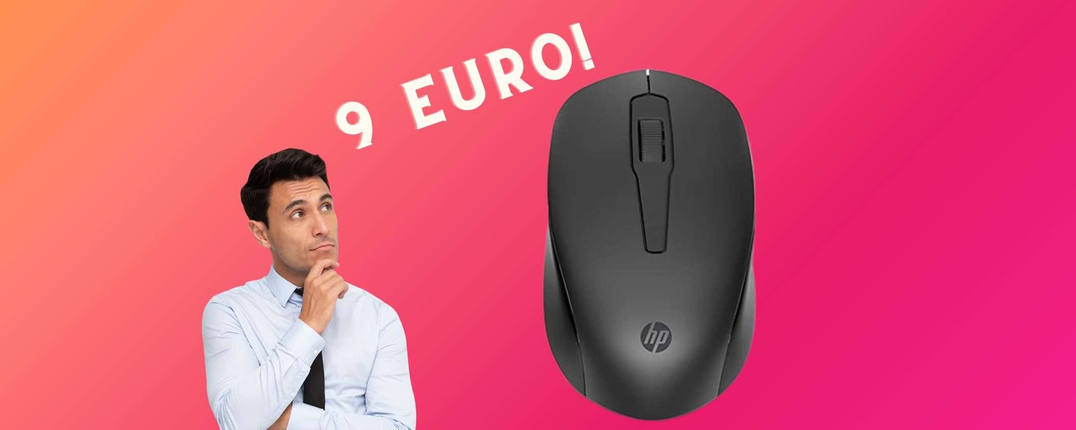 Questo mouse wireless HP lo paghi solo 9€ con il 41% di sconto
