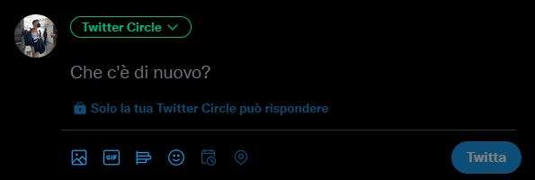 Twitter Circle esempio