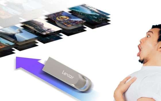 Chiavetta USB Lexar interamente in metallo: capiente e indistruttibile