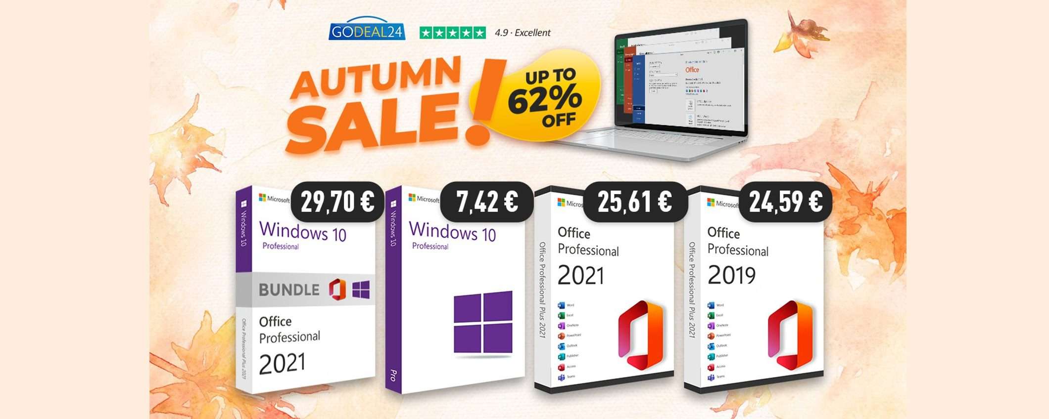 Office 2021 a vita da 13,52€! Windows 10 da 6,14€! Altri sconti su Godeal24