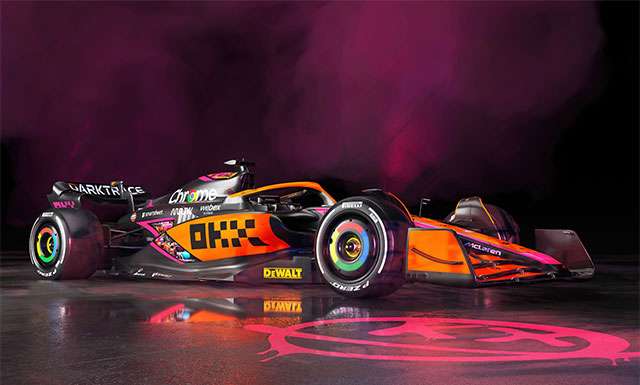 La monoposto McLaren da Formula 1 con livrea ispirata alle criptovalute che scenderà in pista a Singapore