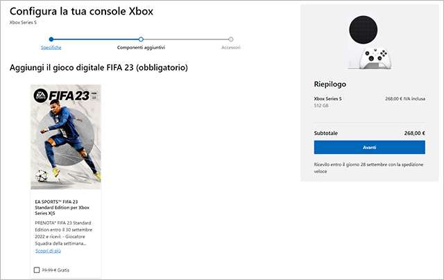 Xbox Series S regala FIFA 23