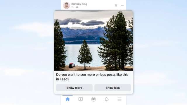 Facebook feed - Show more o less