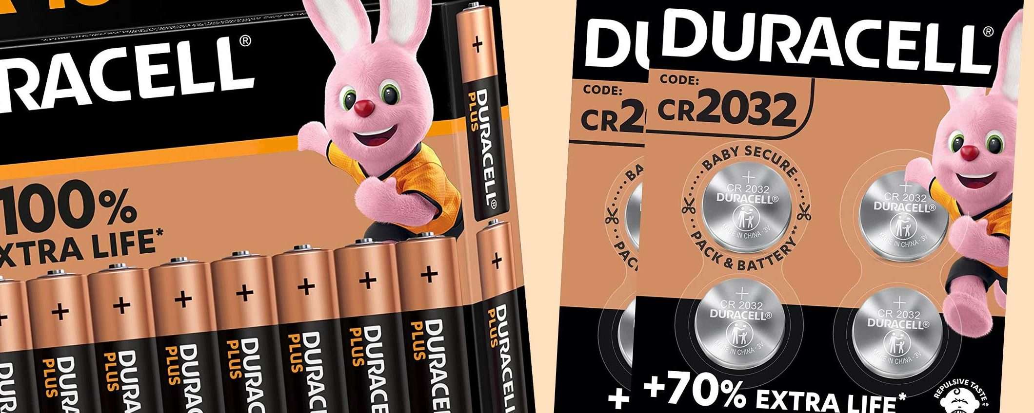 Batterie e pile Duracell: SUPER SCONTI nei Prime Days