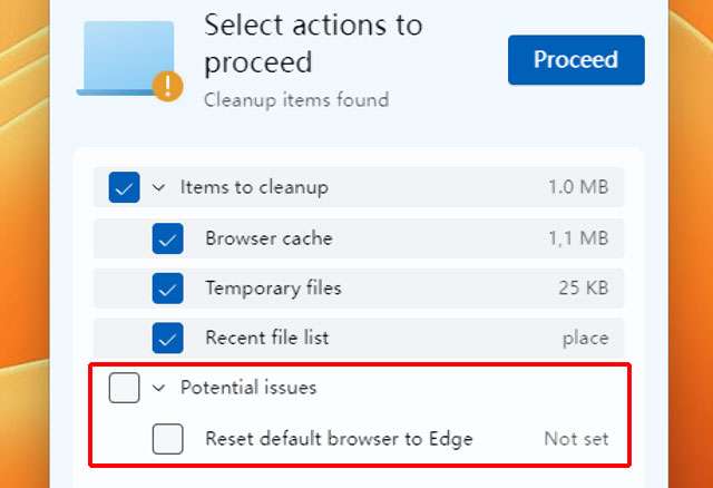 PC Manager di Microsoft consiglia l'utilizzo di Edge