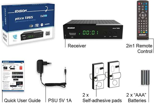 EDISION PICCO T265, decoder DVB-T2 per il nuovo digitale terrestre
