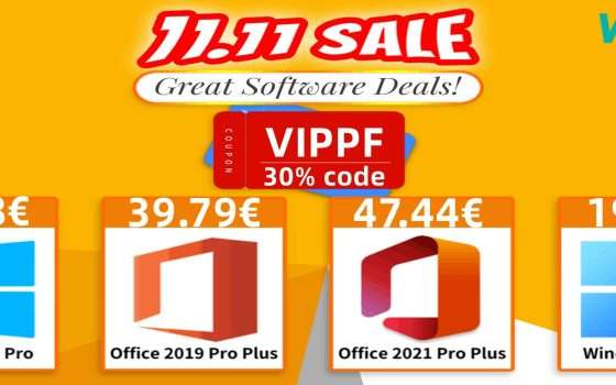 VIPKeySale, saldi 11/11: Windows 10 a vita per soli 13€ e Office a 22€