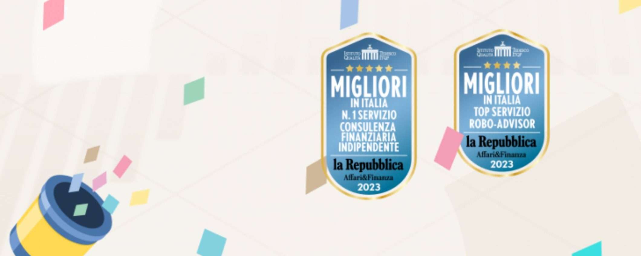 Moneyfarm premiato “Miglior Consulente Finanziario Indipendente d’Italia”.