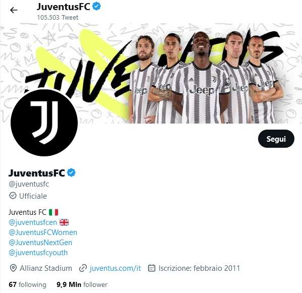 Juventus - Twitter ufficiale