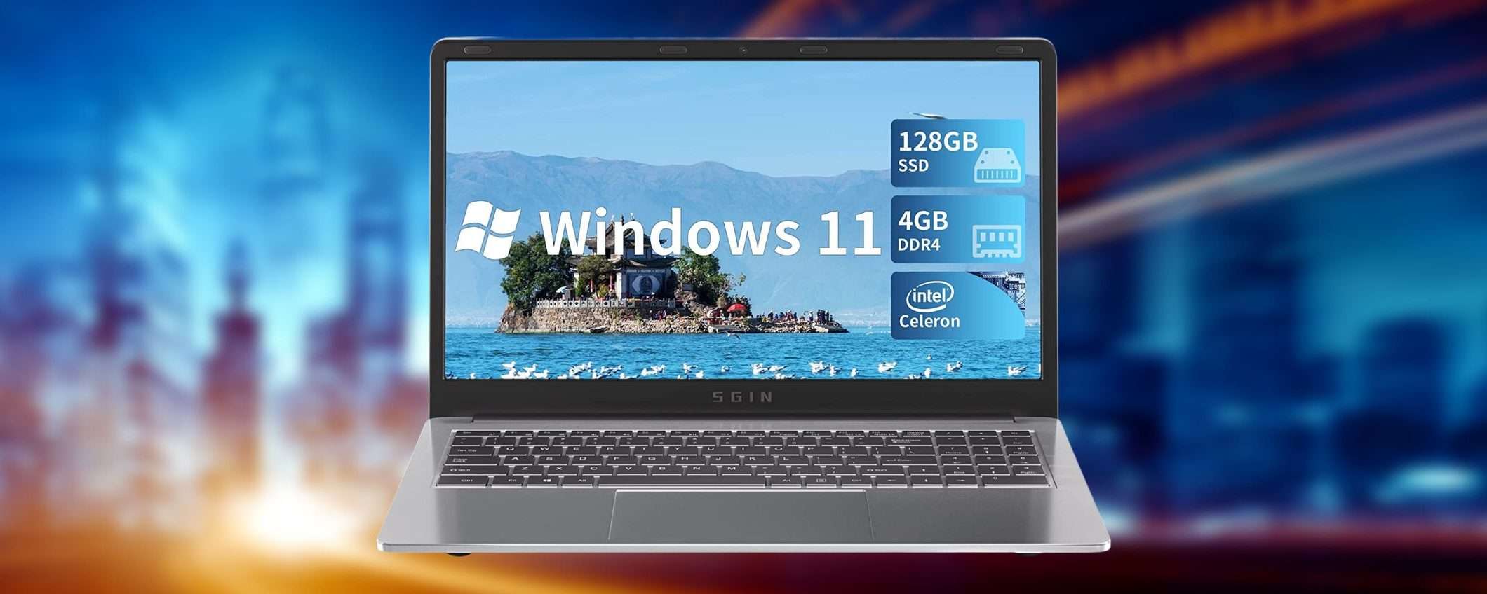 Notebook con W11, Intel e SSD: solo 219 euro in offerta lampo Amazon