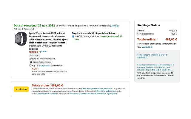 apple-watch-series-8-carrello-amazon