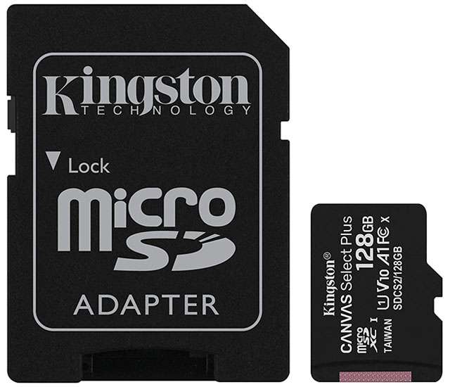 Kingston Canvas Select Plus: microSD da 128 GB di Classe 10