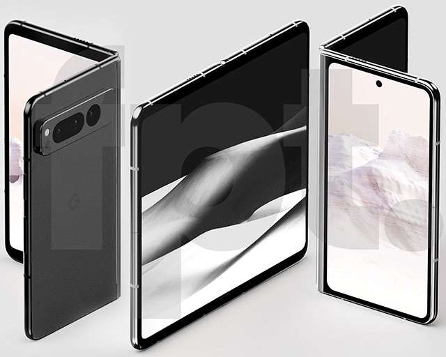 Pixel Fold, render per il presunto design dello smartphone pieghevole Google