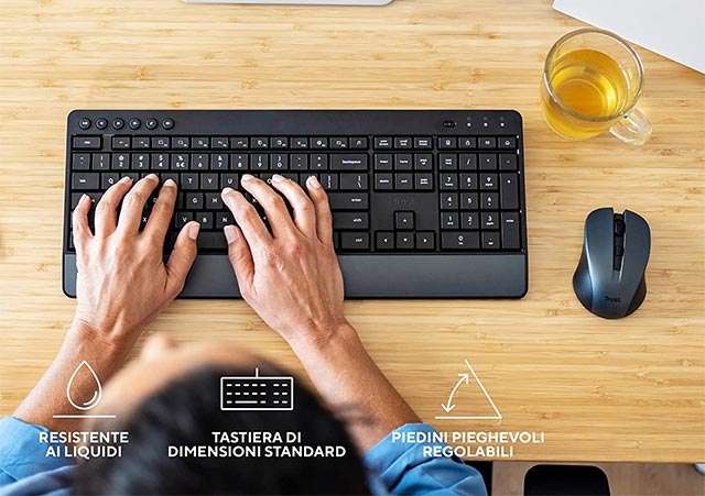 Il kit Trust Trezo con mouse e tastiera wireless