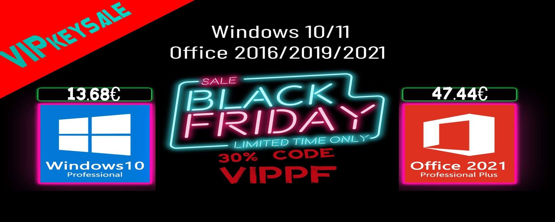 VIPKeySale, pazzo Black Friday: licenza Windows 10 a soli 13€!