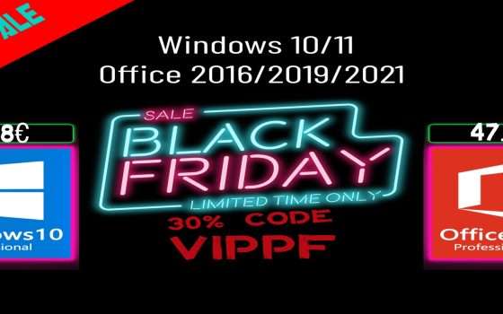 VIPKeySale, pazzo Black Friday: licenza Windows 10 a soli 13€!