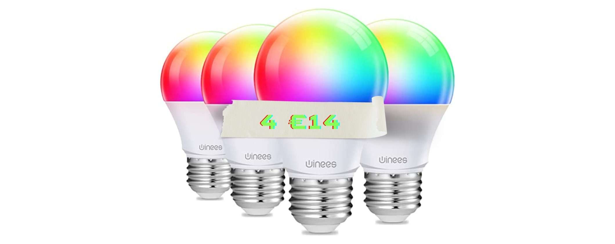 4 Lampadine LED WiFi Alexa: crea la tua atmosfera a soli 14€