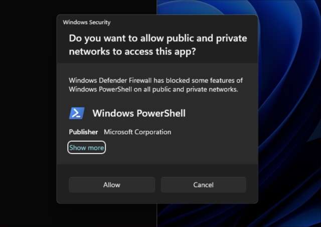 Windows Security firewall