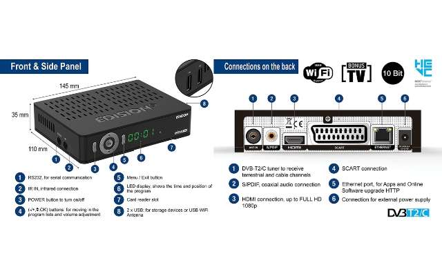decoder-digitale-terrestre-edision-ping-t2-c