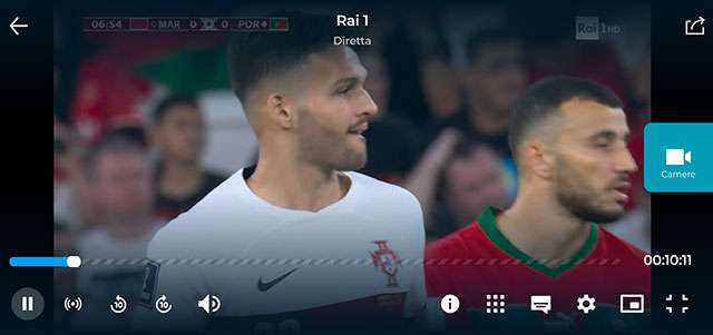 Mondiali in streaming su RaiPlay: la camera principale