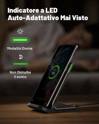 Caricatore wireless indicatore LED