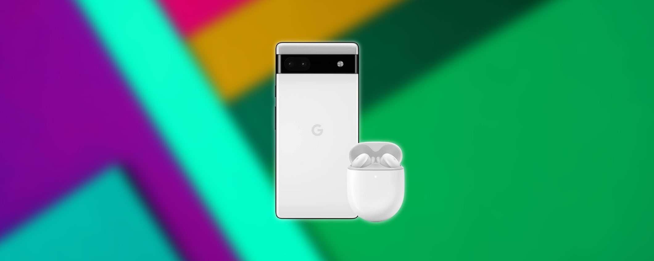 Google Pixel 6a con Pixel Buds: il bundle al MINIMO STORICO (-159€)