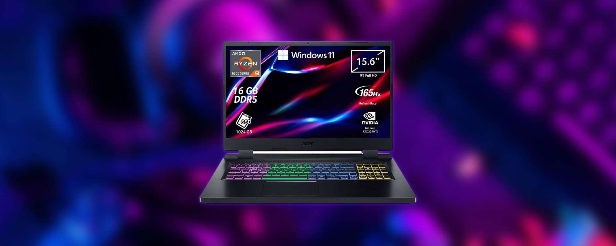 Notebook da gaming con Ryzen 9 e RTX 3070: 699 euro di sconto su Amazon