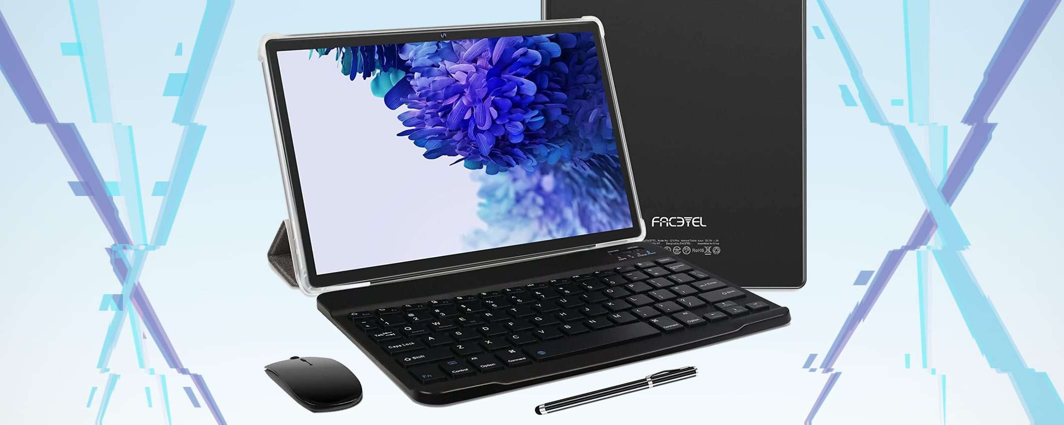 Tablet con tastiera, mouse penna e custodia: prezzo stracciato