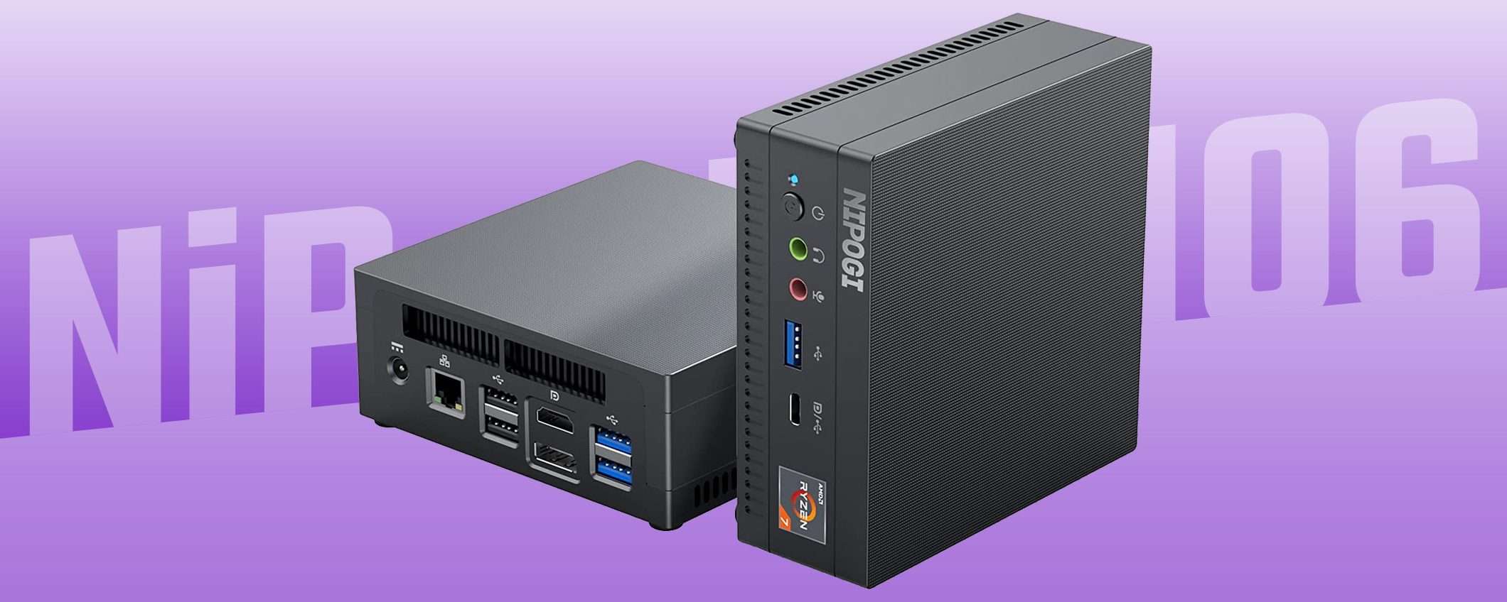 NiPoGi AM06, offerta lampo sul Mini PC: che mostro
