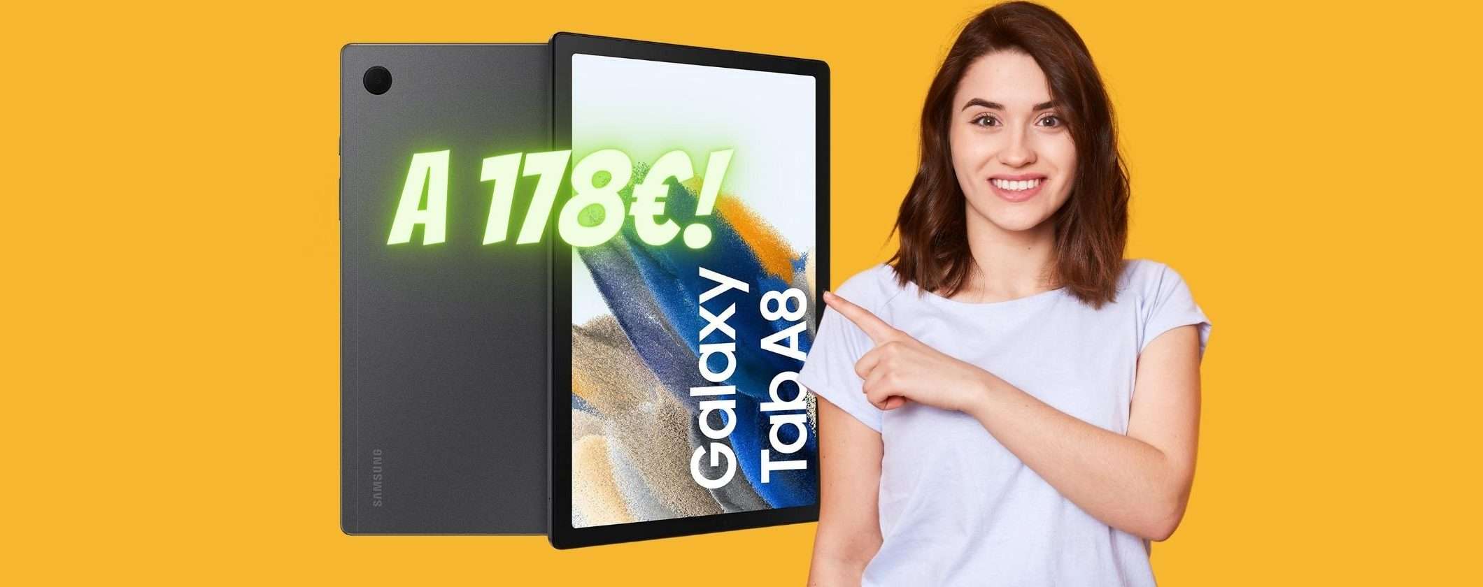 Samsung Galaxy Tab A8 da INFARTO: su Amazon solo 178€