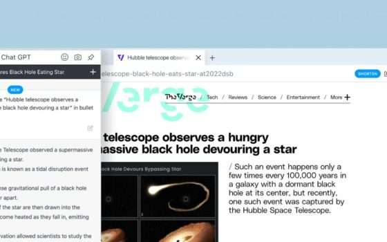 Opera integra ChatGPT nella barra laterale
