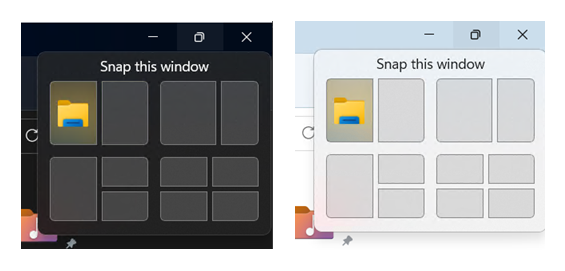 Windows 11 - Snap layout