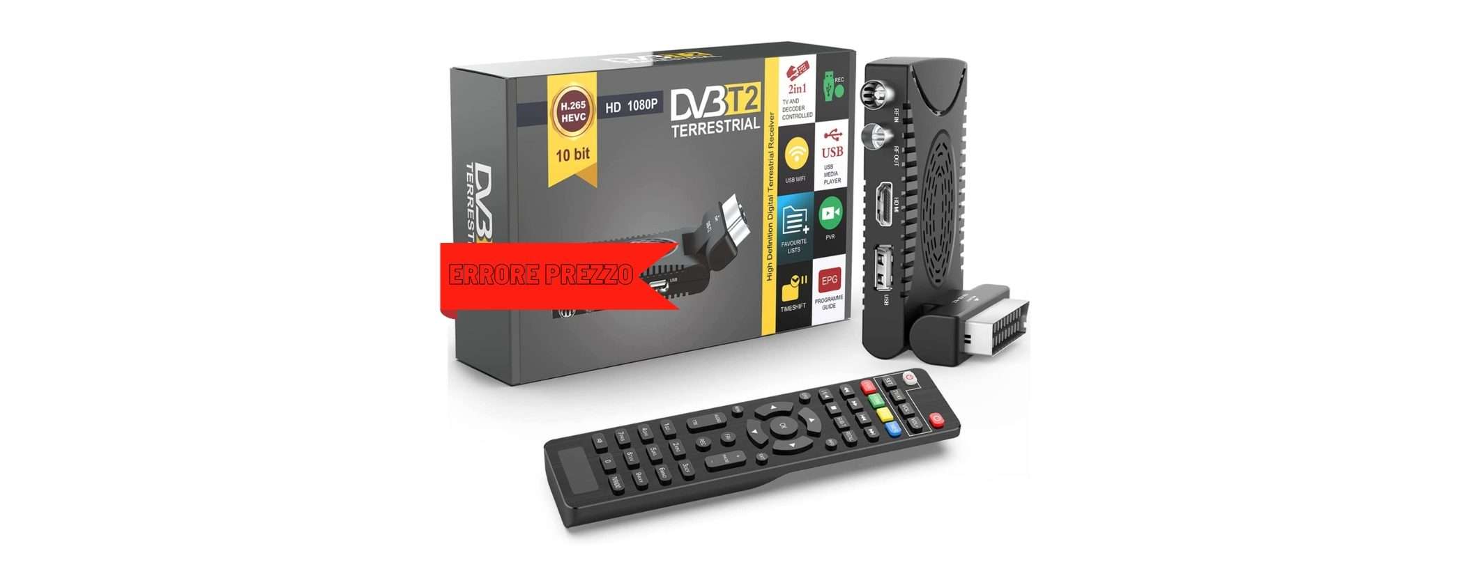 Decoder Digitale Terrestre in ERRORE di PREZZO su Amazon