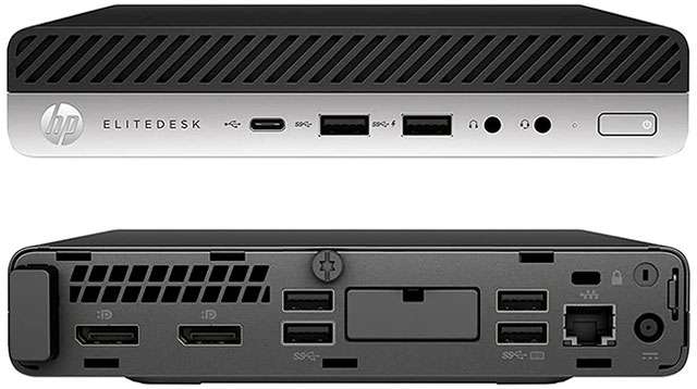 HP EliteDesk 705 G4: le porte di connessione presenti sul Mini PC