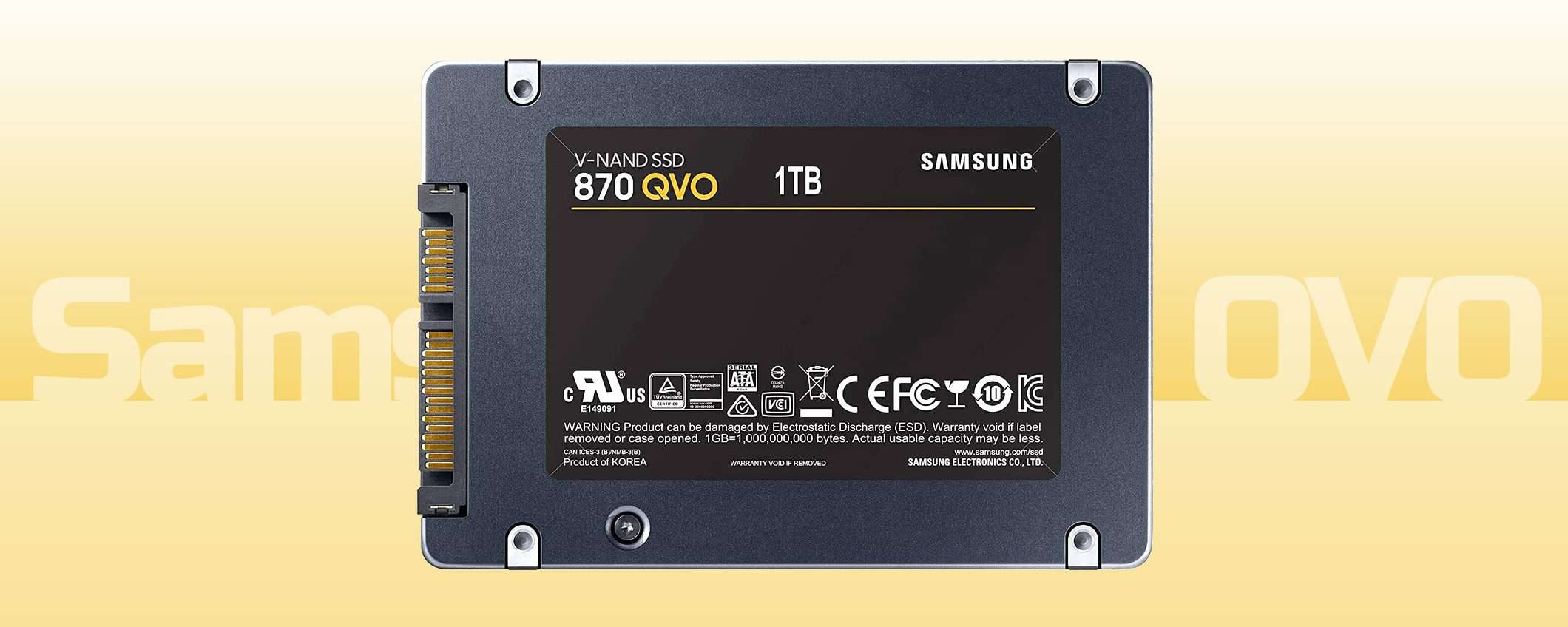 SSD: Samsung 870 QVO da 1 TB in forte sconto