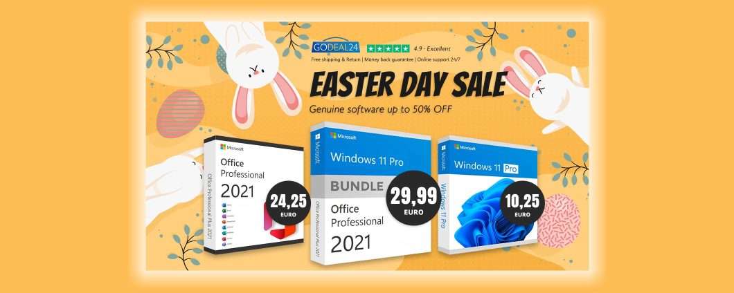 Sconti di Pasqua 2023: aggiorna il tuo software Microsoft (da 7.25€)