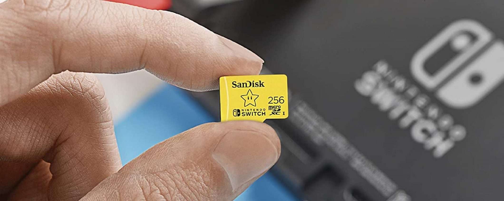 Scheda SanDisk da 256 GB per Nintendo Switch scontata del 65% (solo 35€)