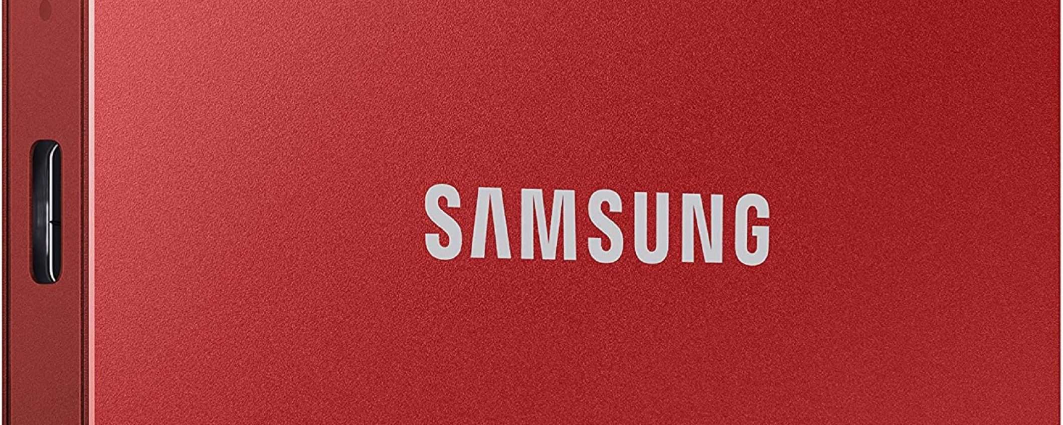SSD esterno Samsung T7: in sconto ASSURDO le versioni da 500GB, 1TB e 2TB