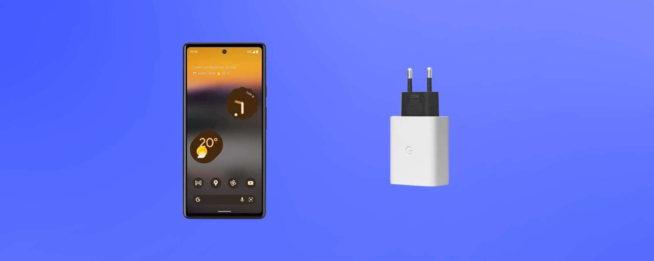 Google Pixel 6a: il bundle con il caricatore da 30W è in sconto di 119€