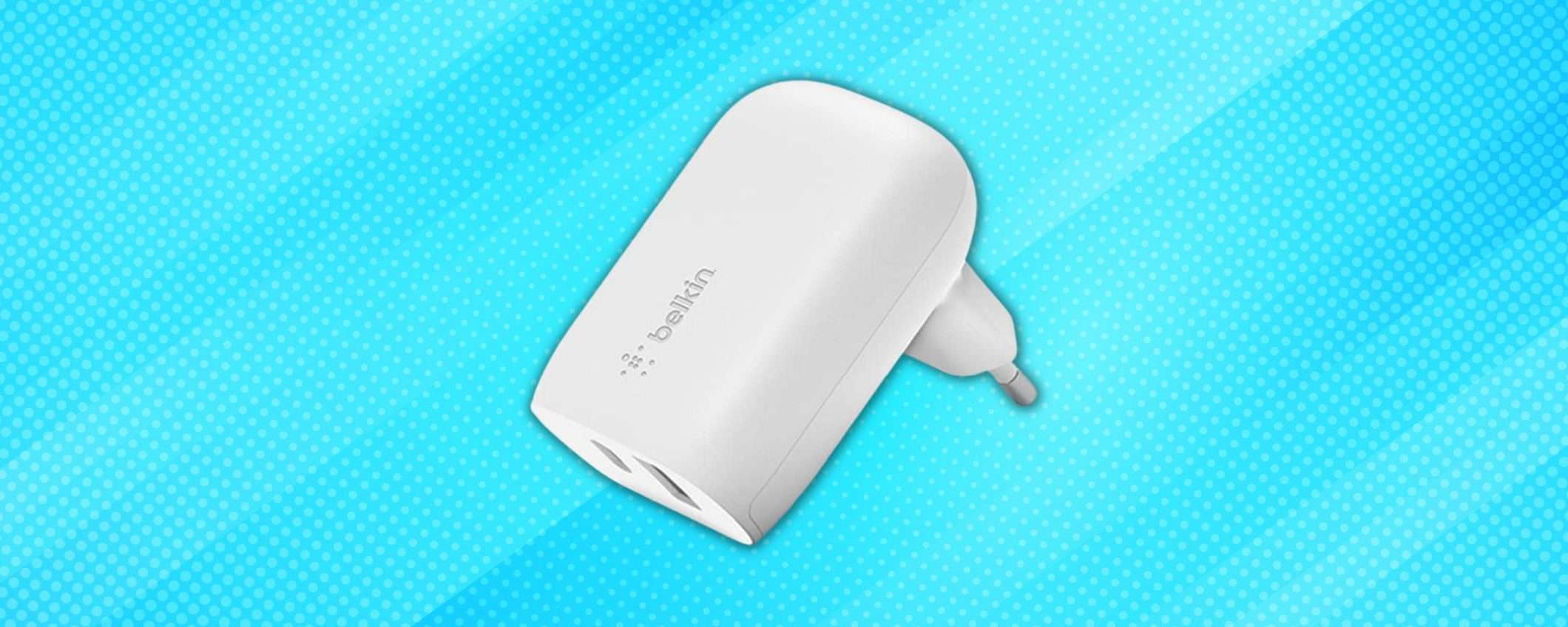 Doppio caricatore da parere USB-C Belkin: in offerta a 19€ su Amazon