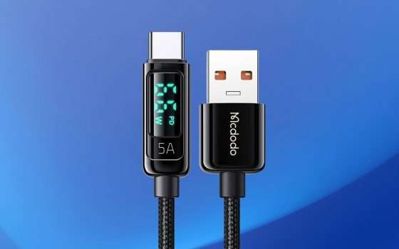 Cavo USB-C con display: una CHICCA a 9 euro su Amazon