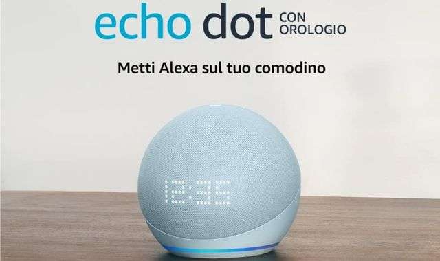 Echo Dot con orologio offerte primavera Amazon