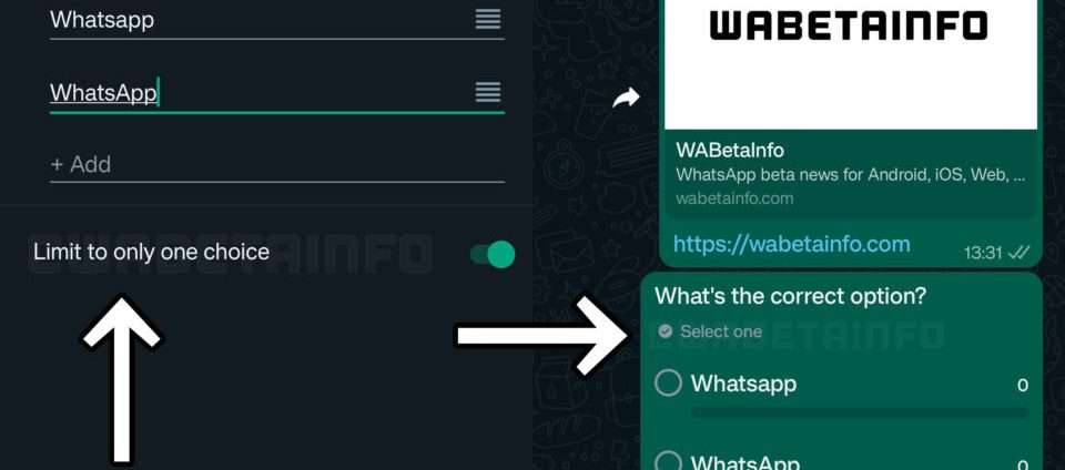 WhatsApp beta novità sondaggi