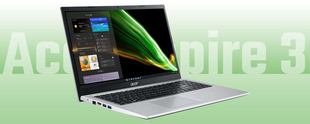 Il notebook Acer Aspire 3 con W11 a soli 399€: l'affare Amazon