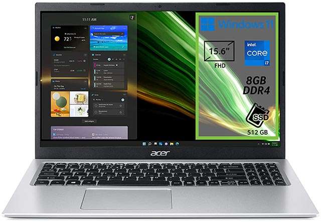 Il notebook Acer Aspire 3 con Intel Core e Windows 11