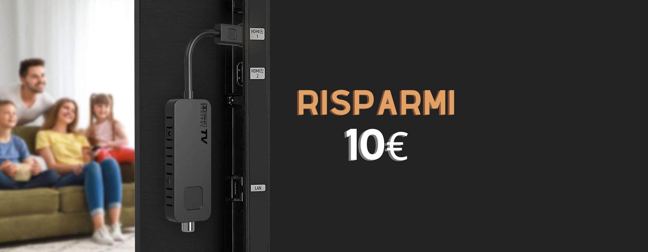 Digitale terrestre, Decoder Dcolor Stick: risparmia 10€ su Amazon