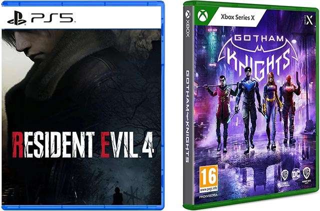 Resident Evil 4 (PS5) e Gotham Knights (Xbox Series X/S)