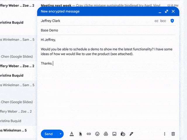 La crittografia CSE (client-side encryption) in azione nel client di Gmail