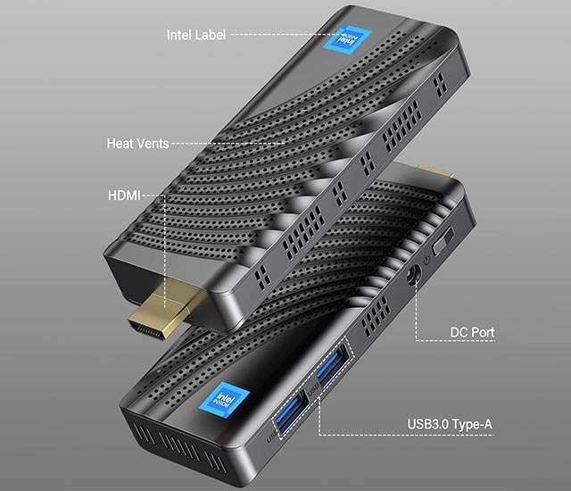 NiPoGi Mini PC Stick: le porte di connessione